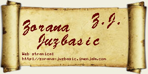 Zorana Juzbašić vizit kartica